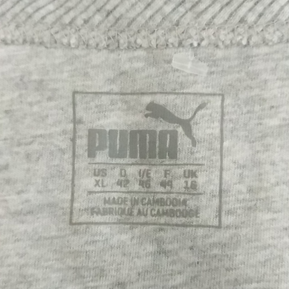 Last chance! Puma gray thin sweatshirt with scoop-neck - Picture 7 of 8